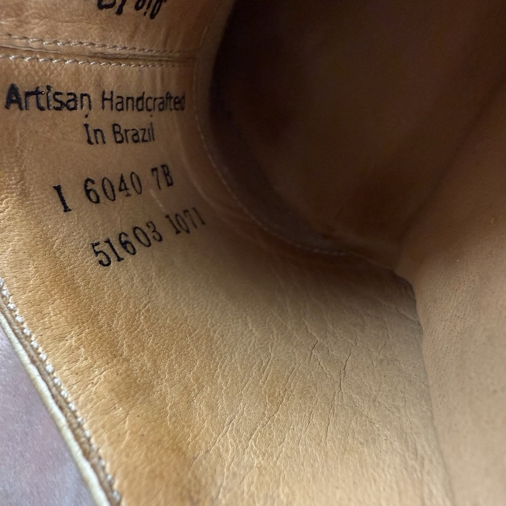 Lucchese Charlie‎ Horse Women's Mules Sz 7B Western Brown Leather Artisan Shoes - Picture 6 of 16